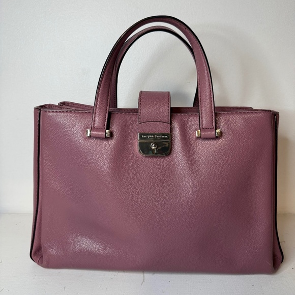 Kate Spade Natasha Lovett Street Purple Satchel Top Handle Purse Handbag - Picture 1 of 15